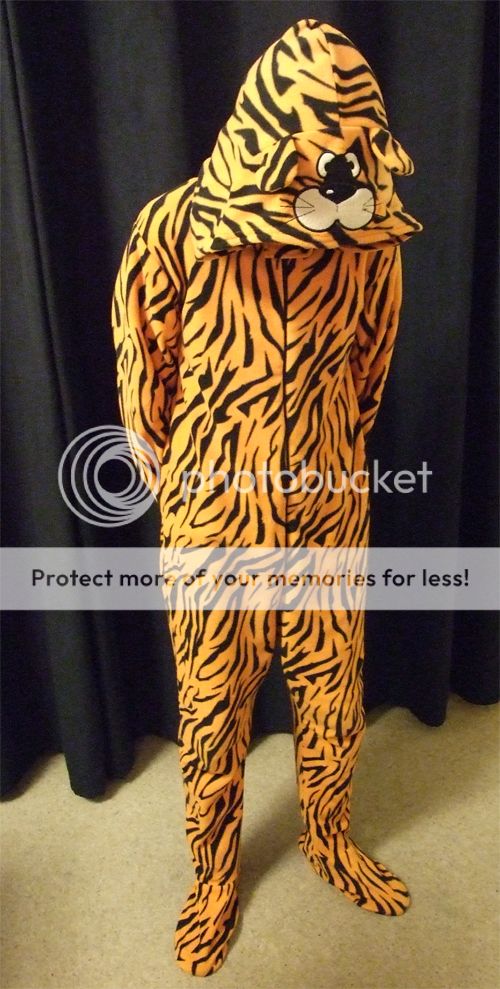 Boys Onesie Tiger Tigger Zip Costume Kids Pyjamas All In One Age 3 to 4